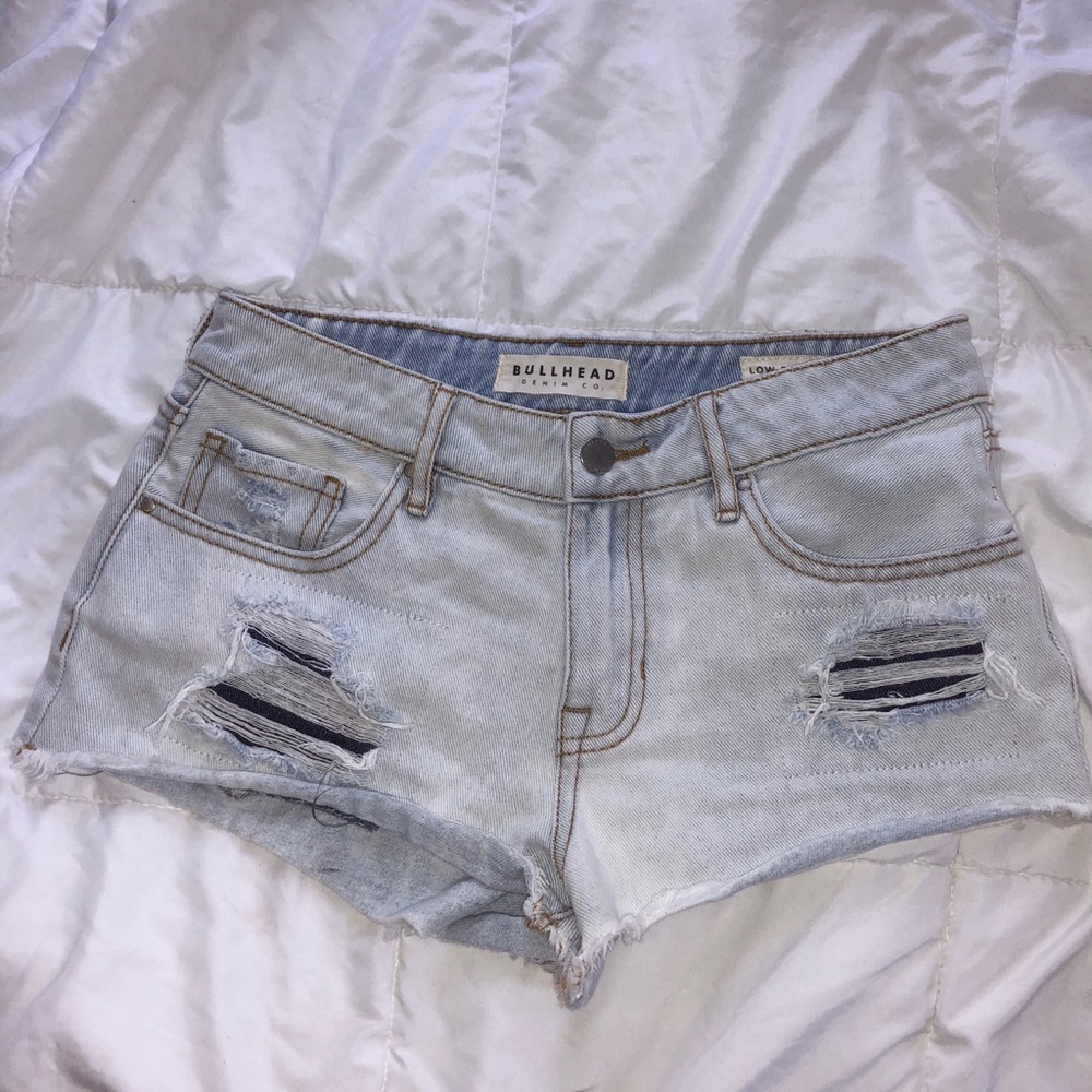Bullhead low rise denim shorts